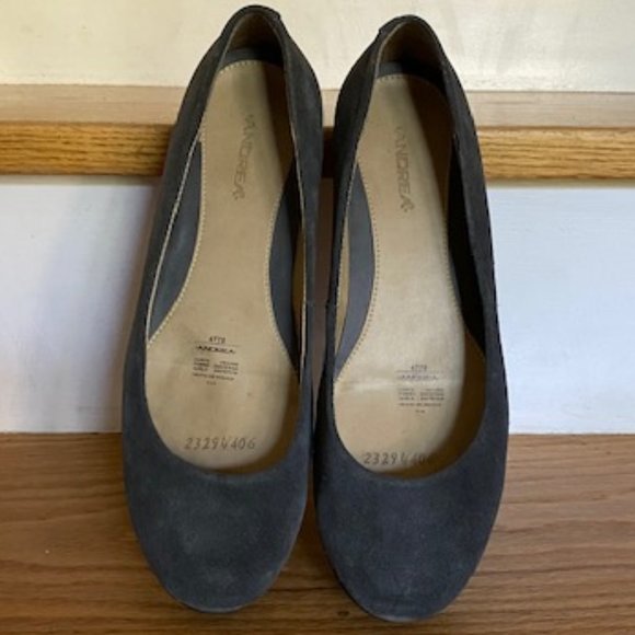 Low Heal Suede Wedges - Picture 3 of 5